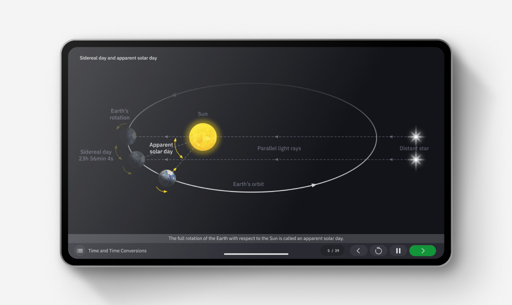 Screen from PPL(A) course on tablet device