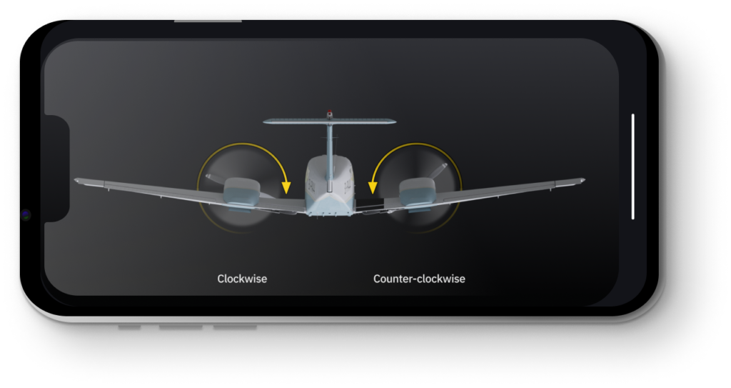 Image shows screen from Piper PA-44 CBT course